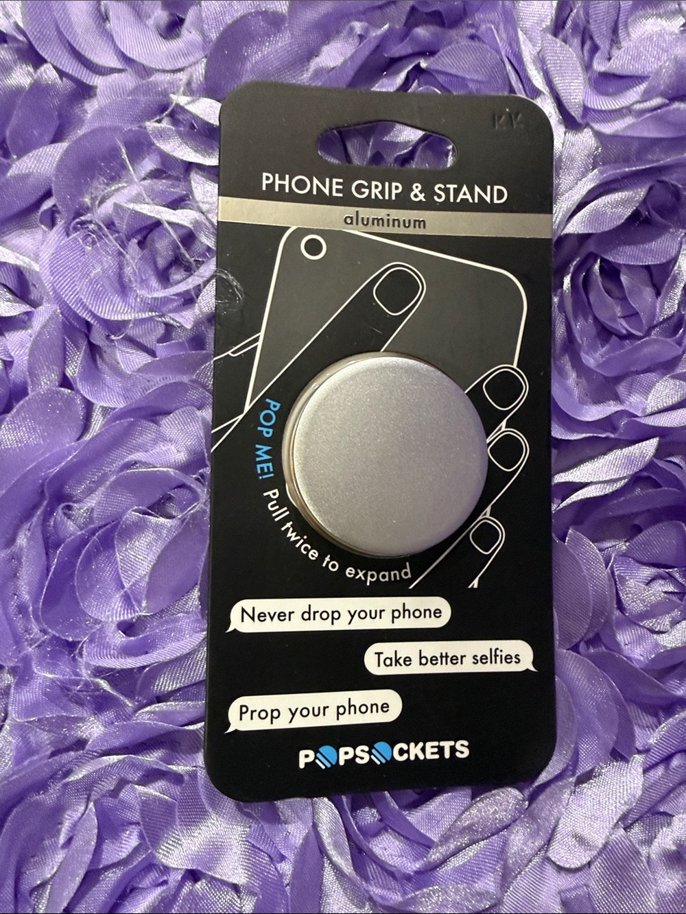PopSocket Aluminum Phone Grip & Stand — Silver